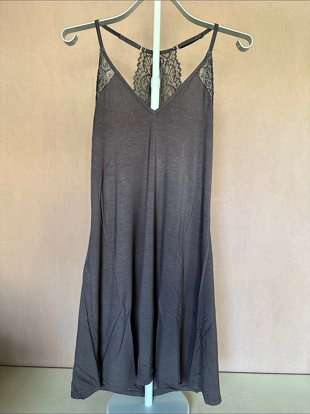 i collection Lace Nightgown in Cappuccino Brown Size Large NWT